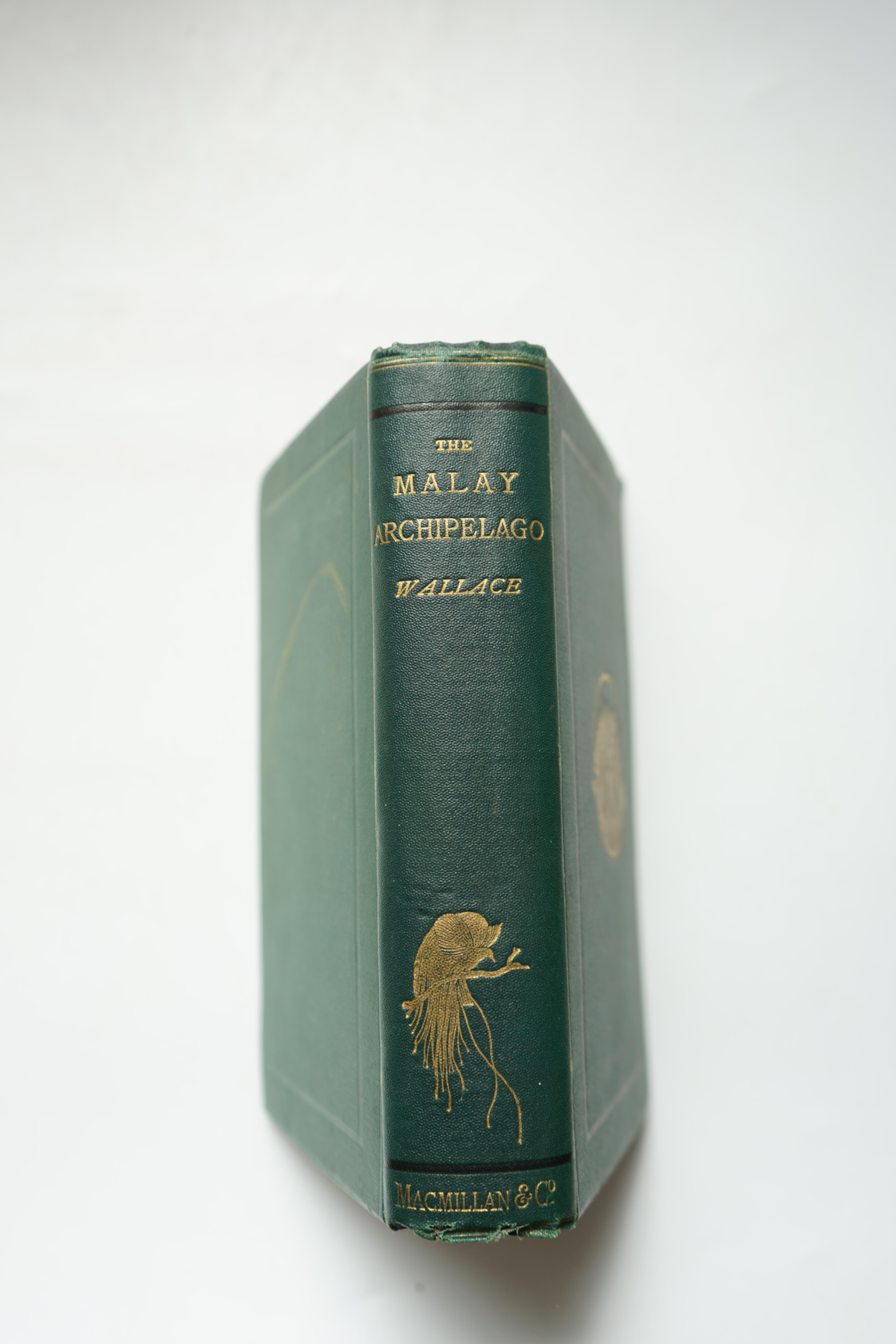 Wallace, Alfred Russel - The Malay Archipelago: The Land of the Orang-utan and the Bird of Paradise. A Narrative of Travel, with Studies of Man and Nature, engraved plates within text, engraved title page, frontispiece,